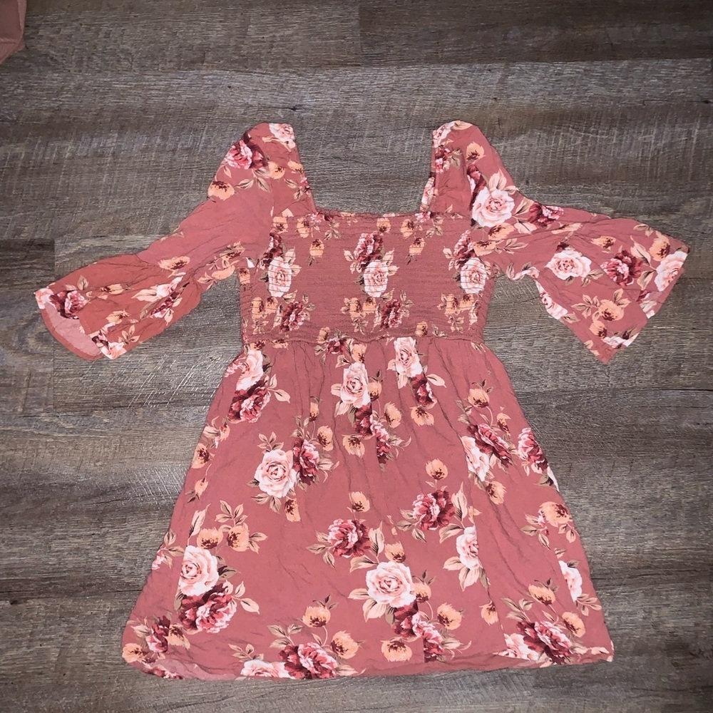 Womens Floral Print Long Sleeve Wrap Dress - Xhilaration™ size S